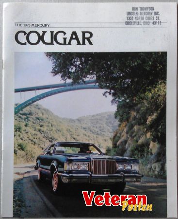 1978 Mercury Cougar Brochure. 